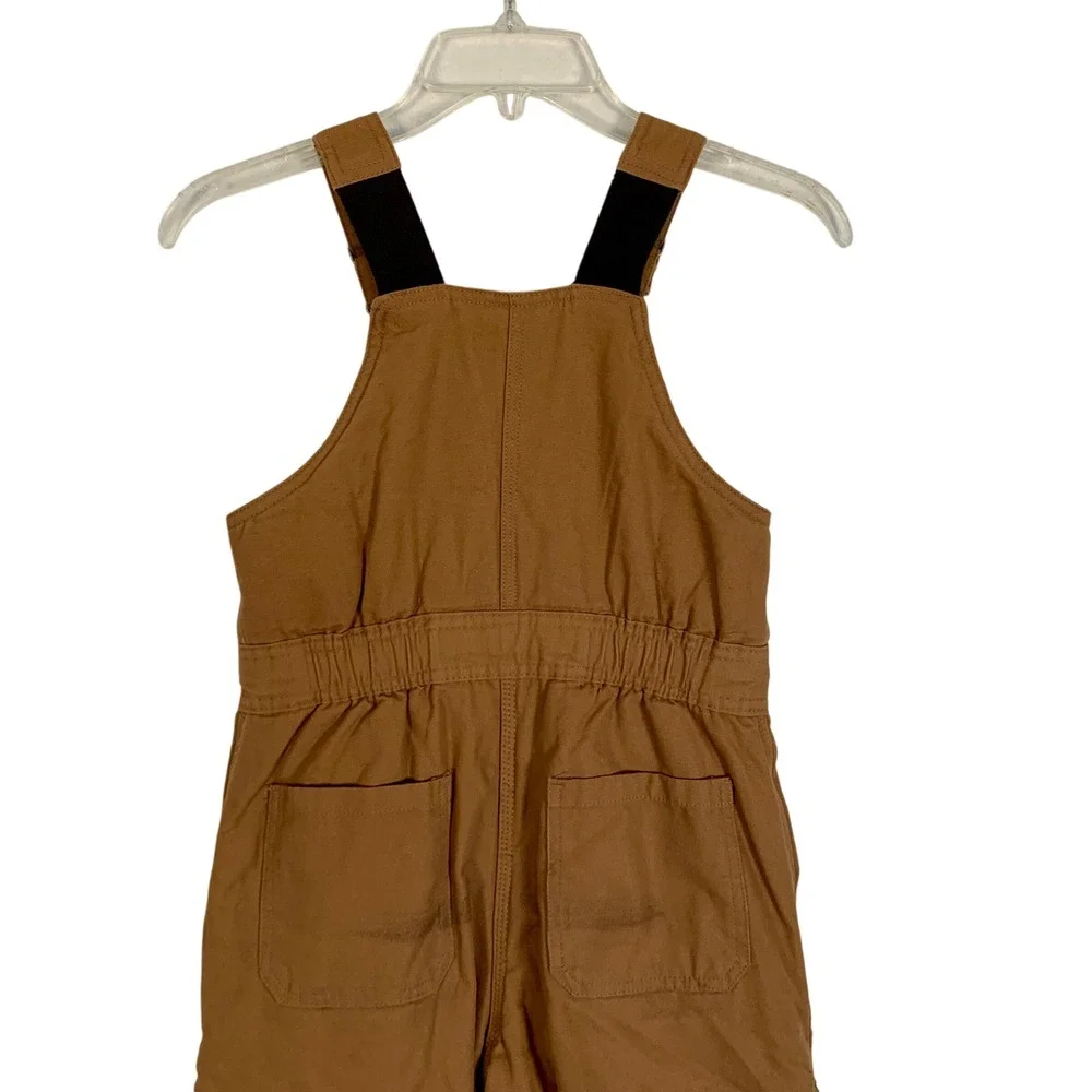 WALLS Canvas Duck Kids M Grow System (unused) Brown Insulated Bib‎ Overalls